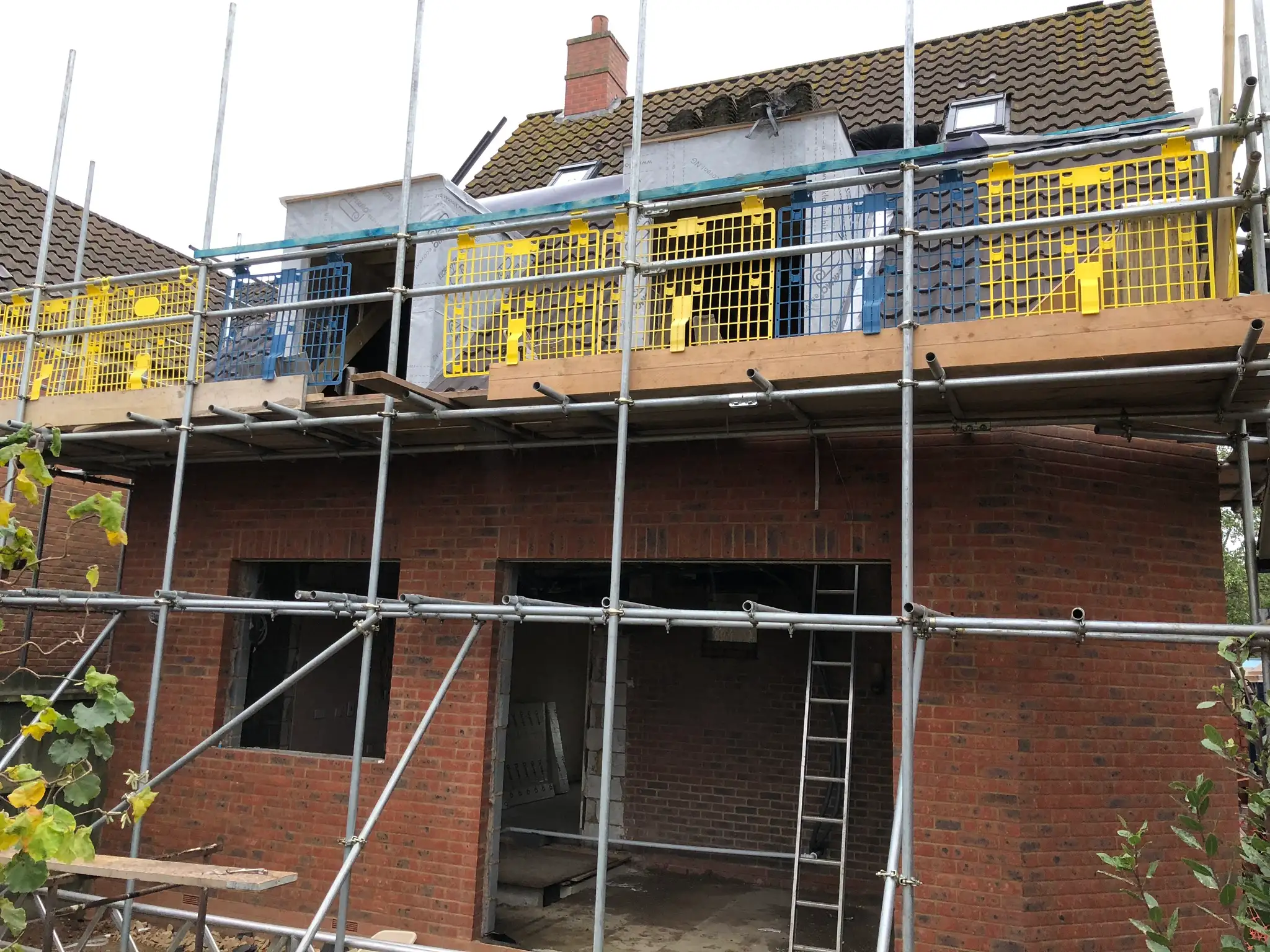 Two storey extension under construction by Ablewood